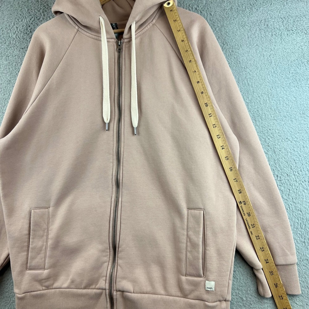 Vuori Restore Full Zip Hoodie Oversize Small Mauve Pink Organic Cotton - Picture 6 of 8